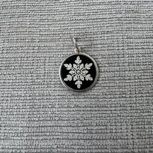 Lola Black and Silver Snowflake Necklace